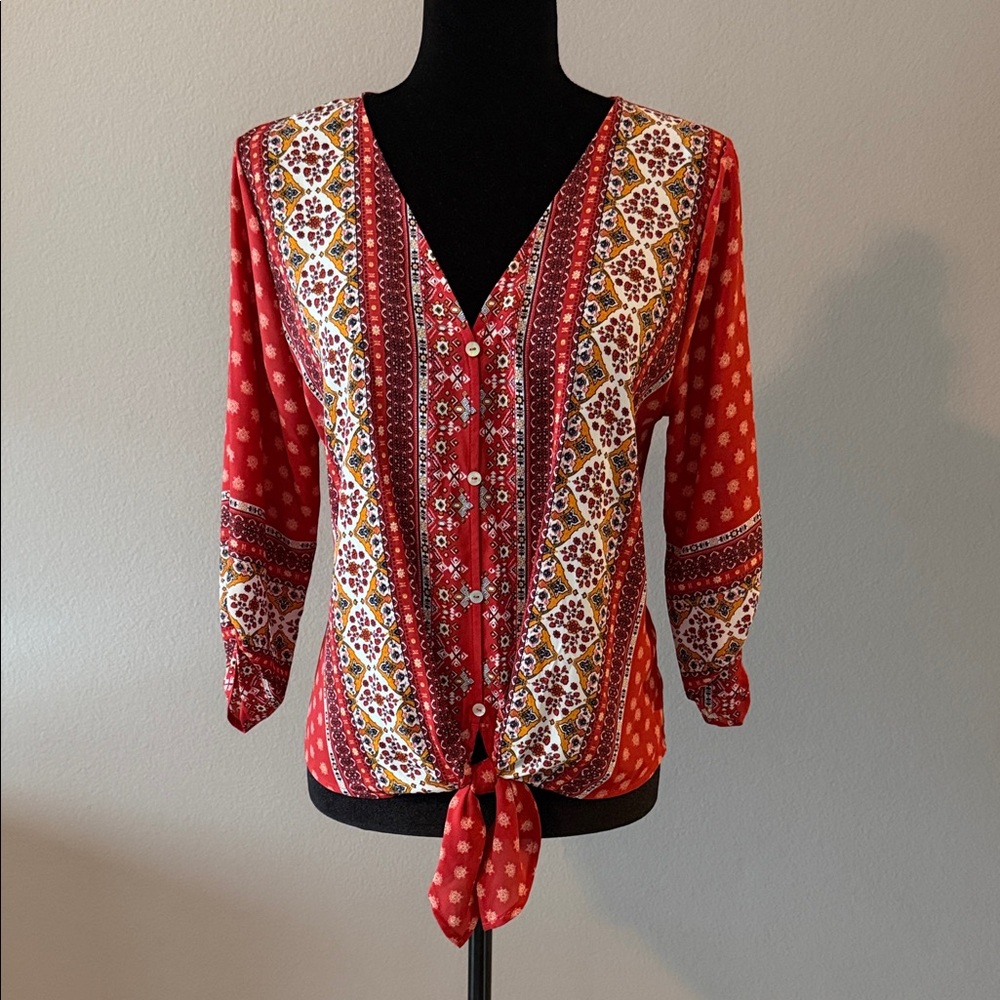 West Kei Multicolor Patterned Blouse - image 1